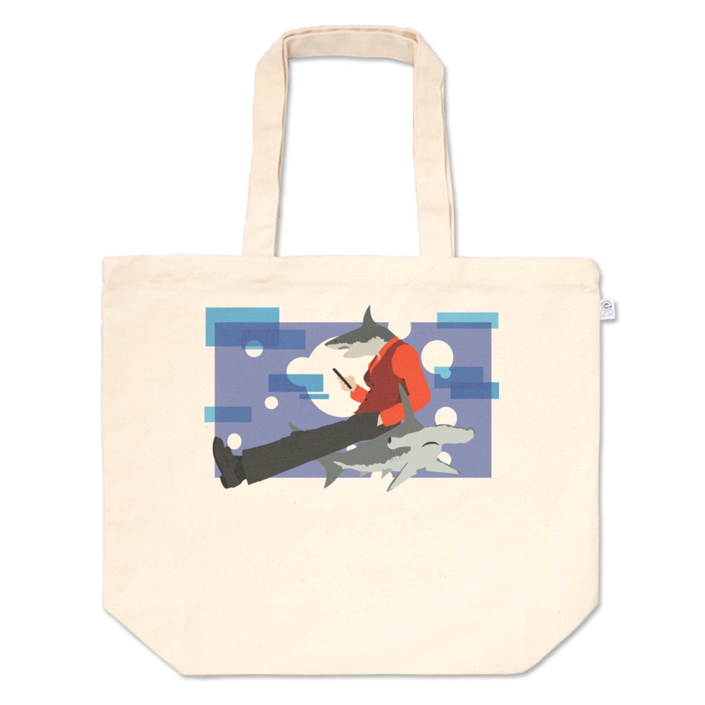 トートバッグ サメ人間×シュモクザメ