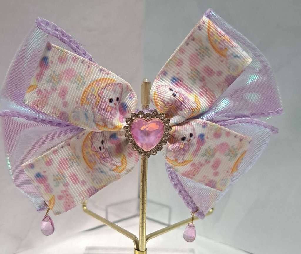 オリジナル作品　ヘアクリップ　レトロねこ