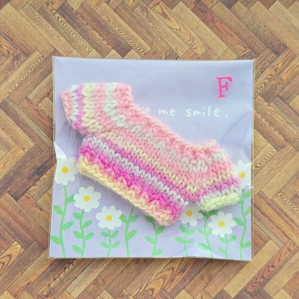 カラフル ぬい セーター ピンク系(10~11cmぬ