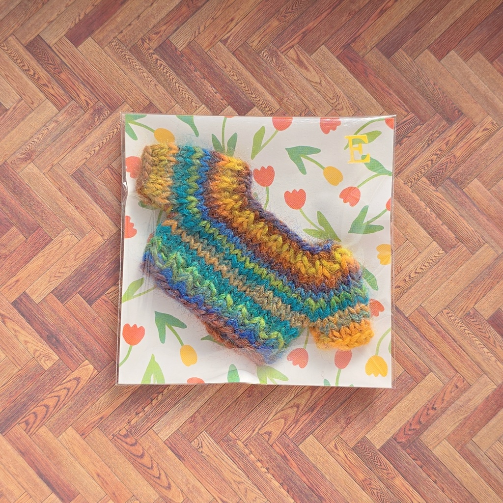 カラフル ぬい セーター グリーン(10~11cmぬい用)