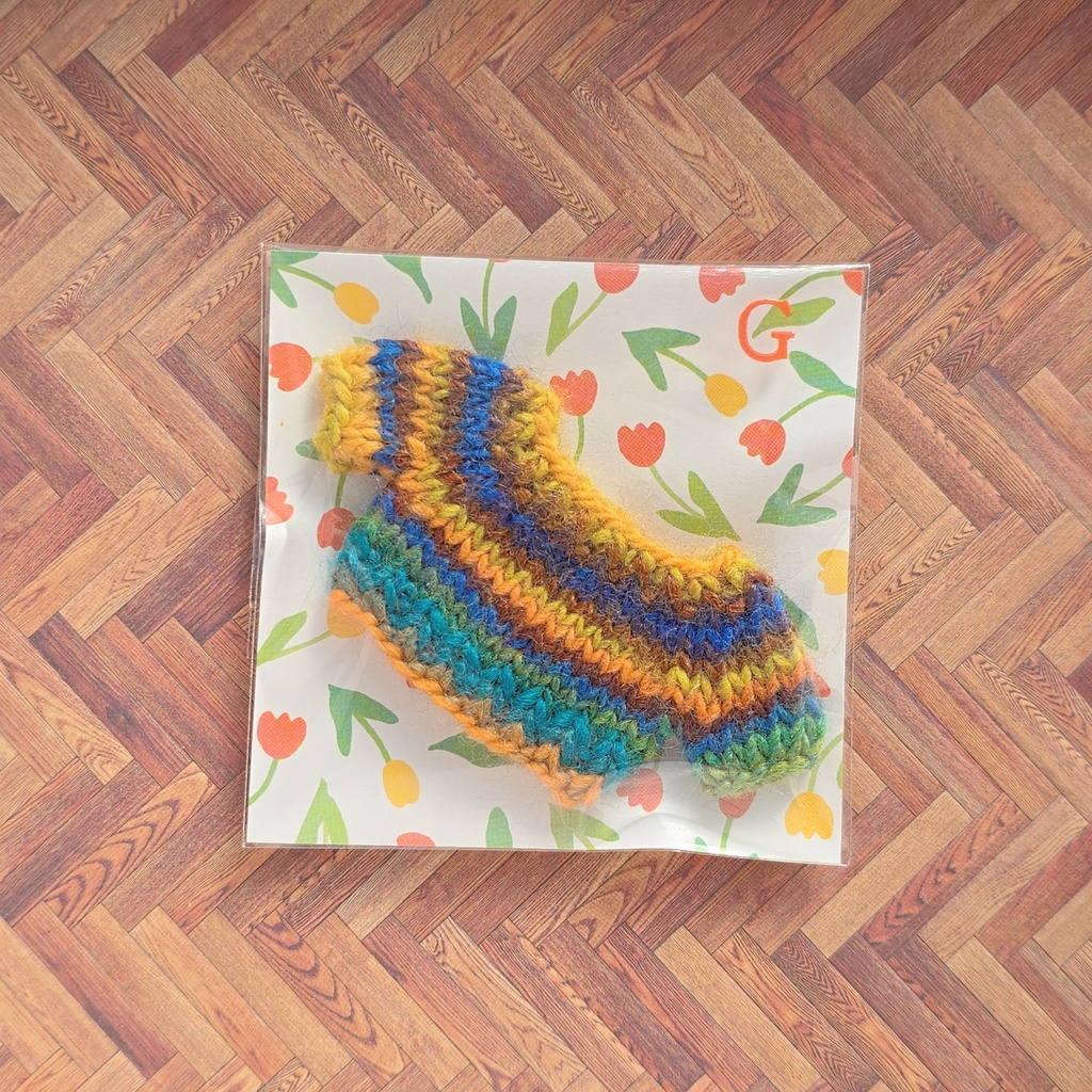 カラフル ぬい セーター グリーン(10~11cmぬい用)