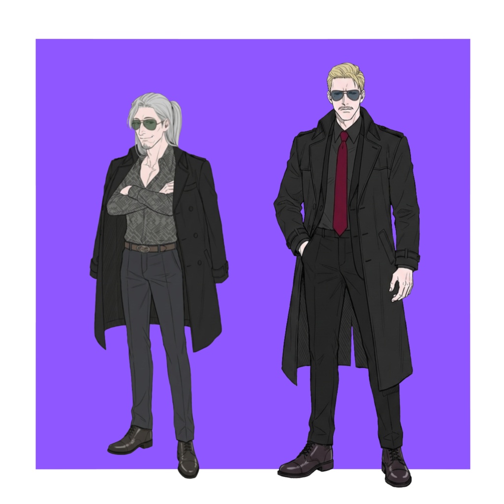 【立ち絵素材】マフィアボス詰め合わせ①【立ち絵2種】