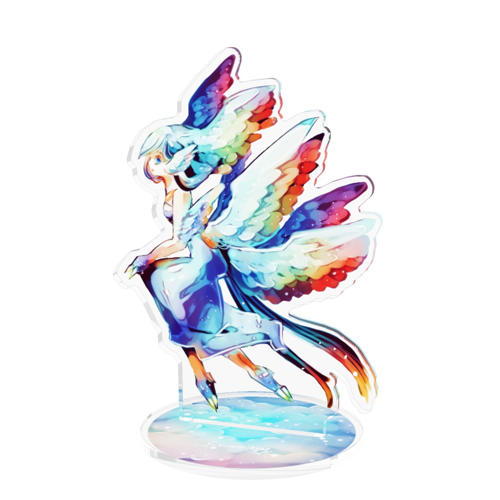 【虹色鳥】天使鳥　アクリルフィギュア
