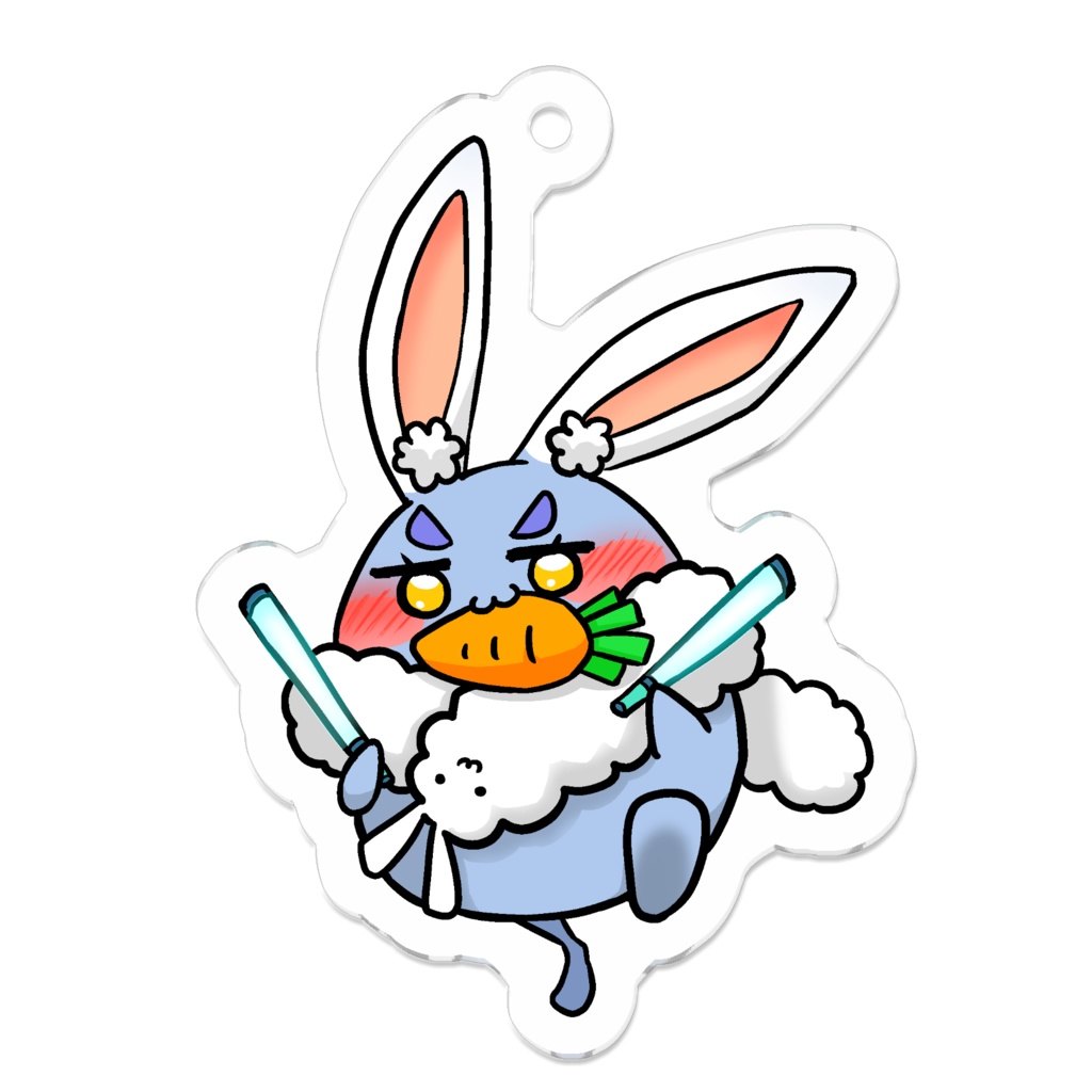 【非公式】野うさぎ　アクリルキーホルダー
