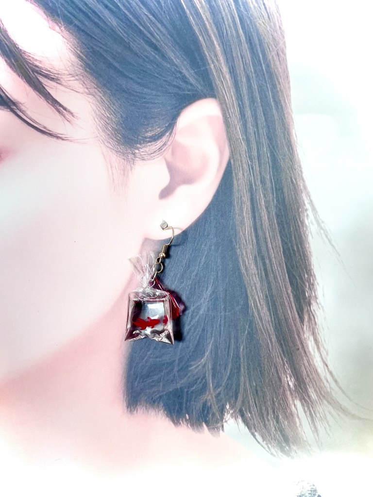 きんぎょ姫 浴衣におすすめ 涼しげなデザイン ※イヤリング/ピアス変更歓迎🆗