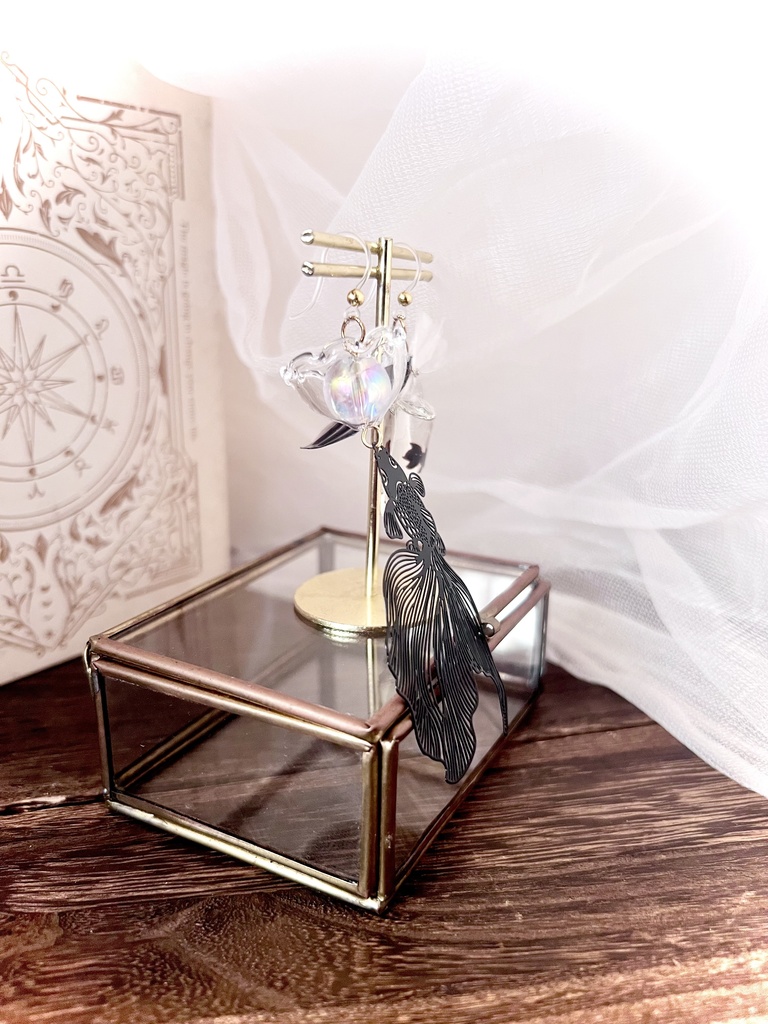 きんぎょ姫 浴衣におすすめ 涼しげなデザイン ※イヤリング/ピアス変更歓迎🆗