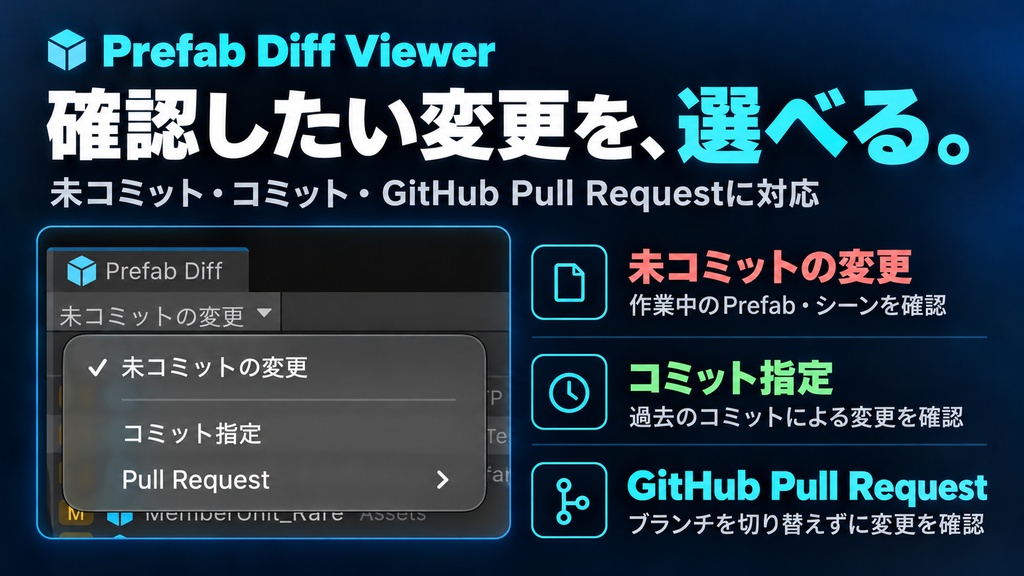 Prefab Diff Viewer|Prefab・シーンのGit差分を可視化