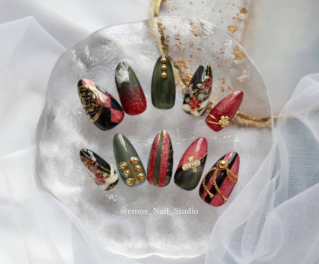 刀剣乱舞 加州清光（極）イメージ ネイルチップ