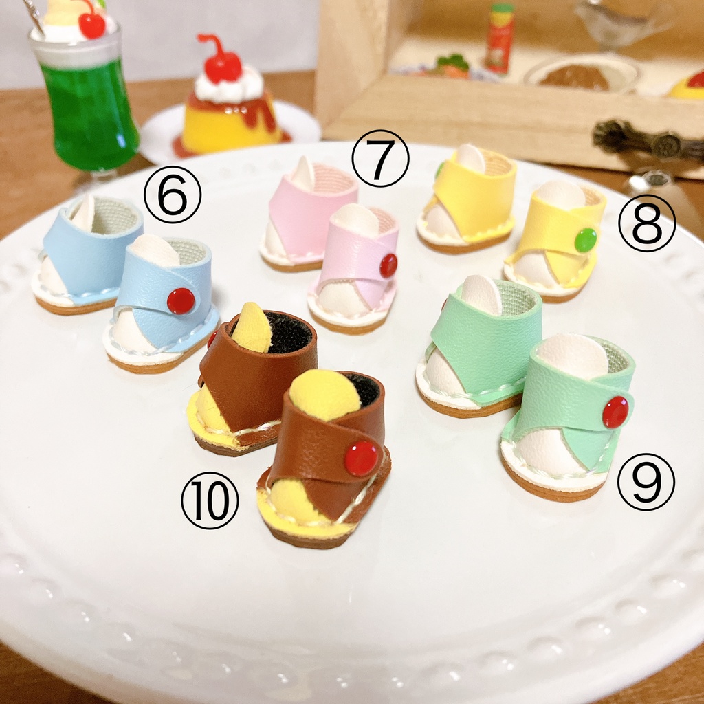 10cm 12cm ぬいぐるみ用 靴 喫茶店メニューモチーフ