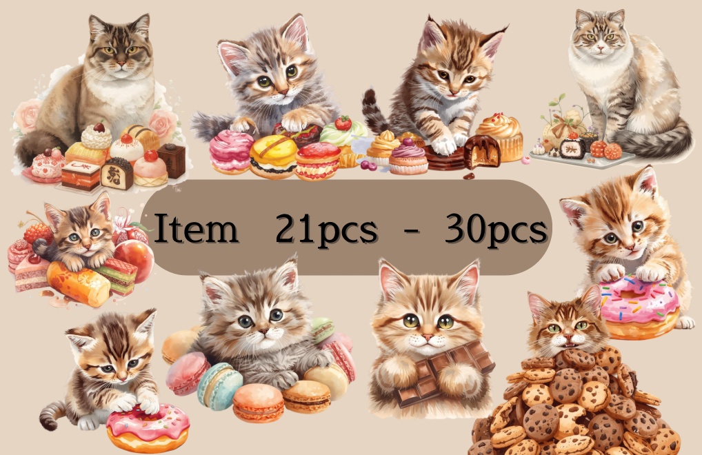 Sweets Cat Clip Art