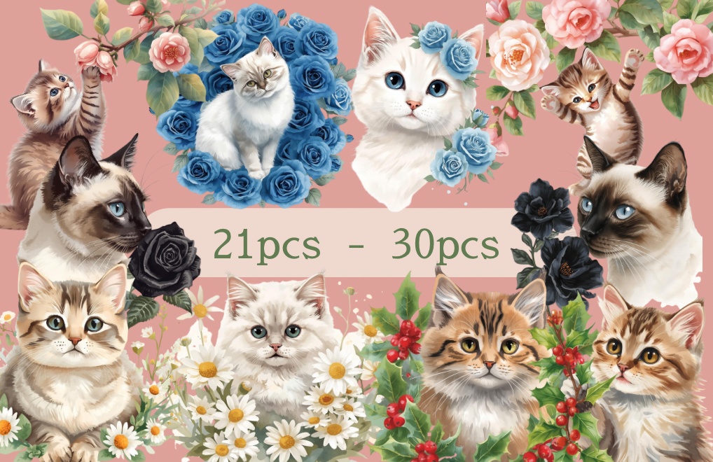 Flower Cat Clip Art
