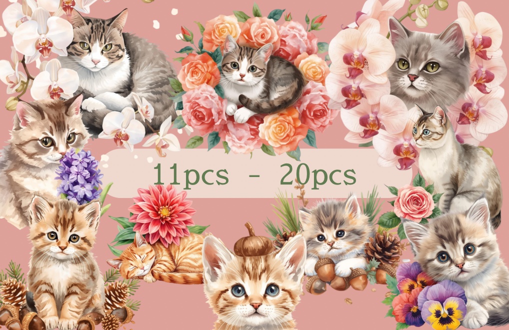 Flower Cat Clip Art