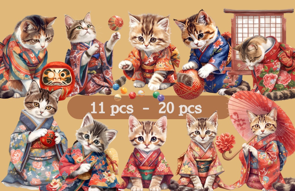 2026New Year Cat Clip Art