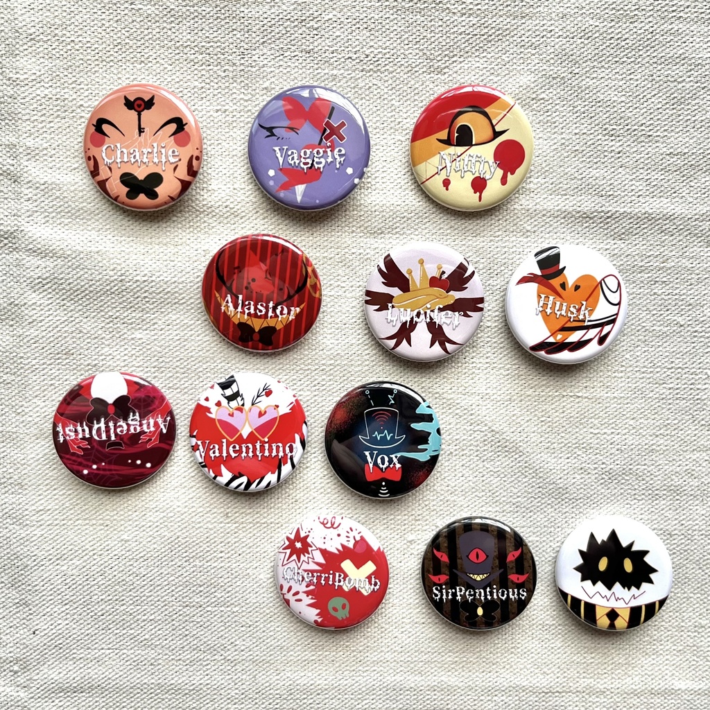 ハズビンキャラモチーフミニ缶バッジ