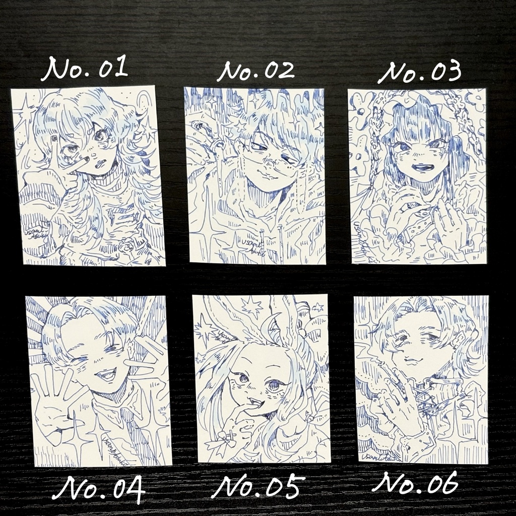 ドローイング原画 No.01〜06