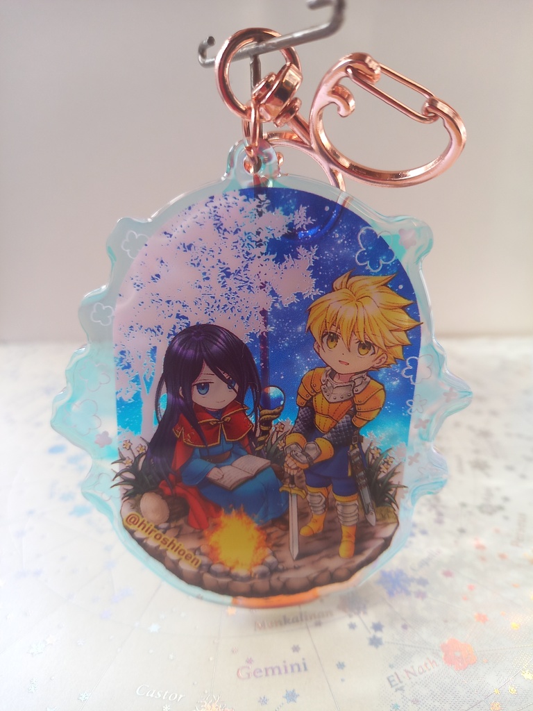 ヴィネット風オル&スト両面アクキー