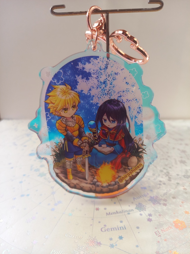 ヴィネット風オル&スト両面アクキー