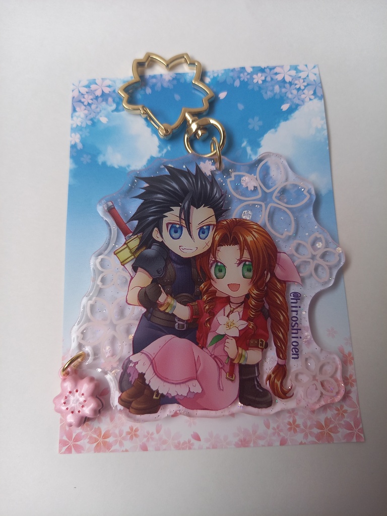 ザックス×エアリス 桜アクキー