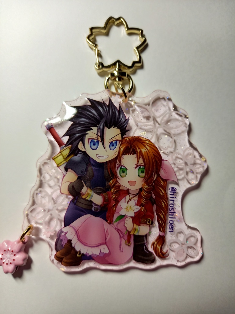 ザックス×エアリス 桜アクキー