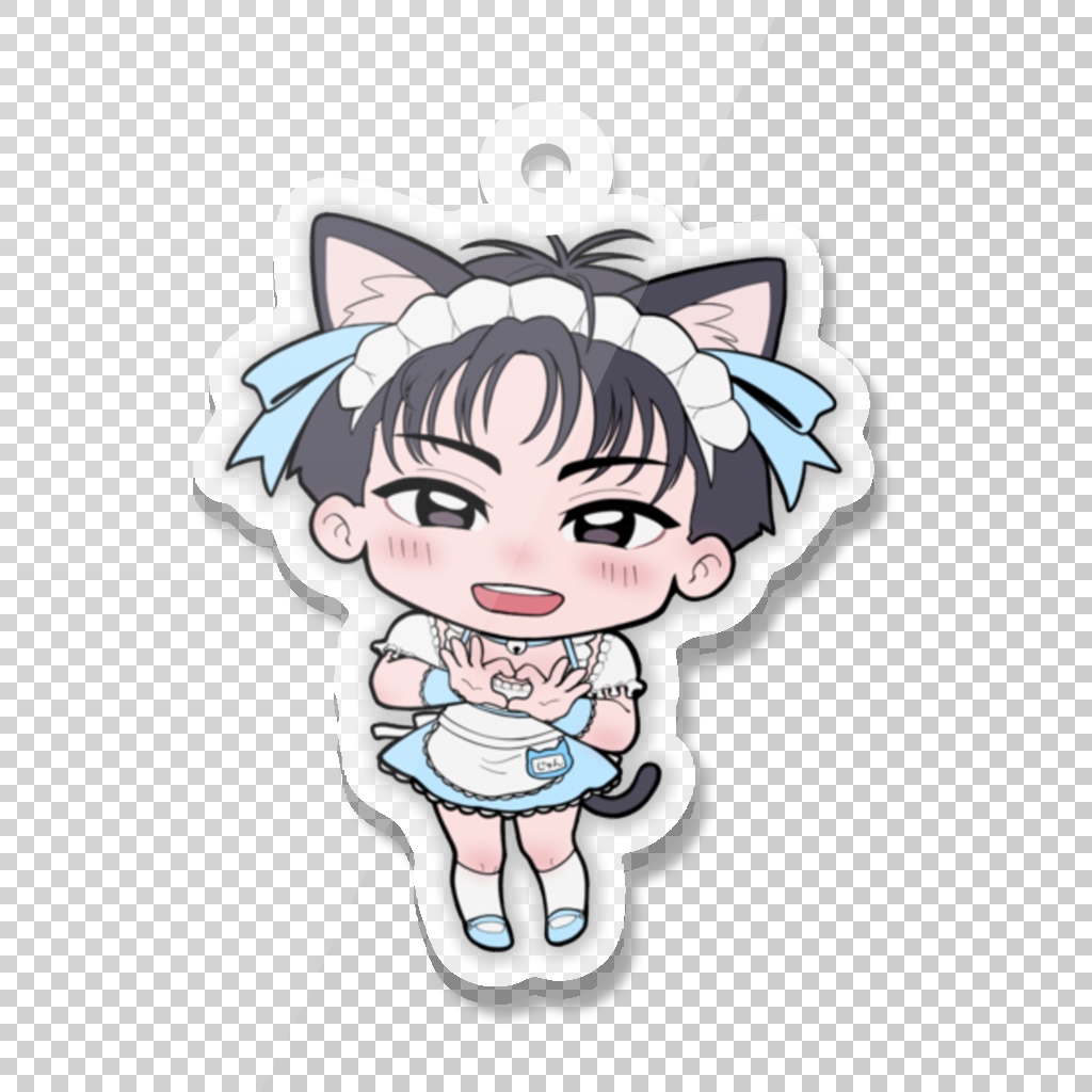 猫耳メイド襟アクキー