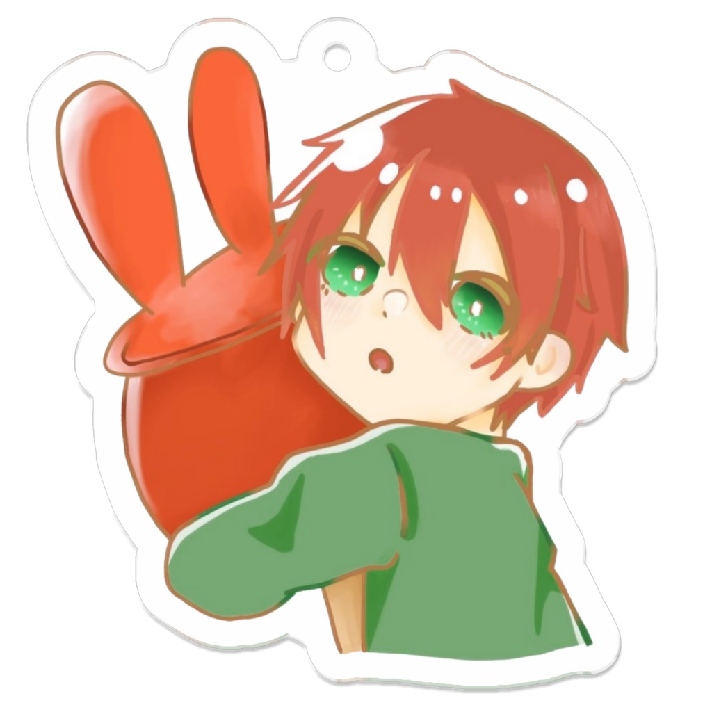 りんごアメのアクキー（半身）