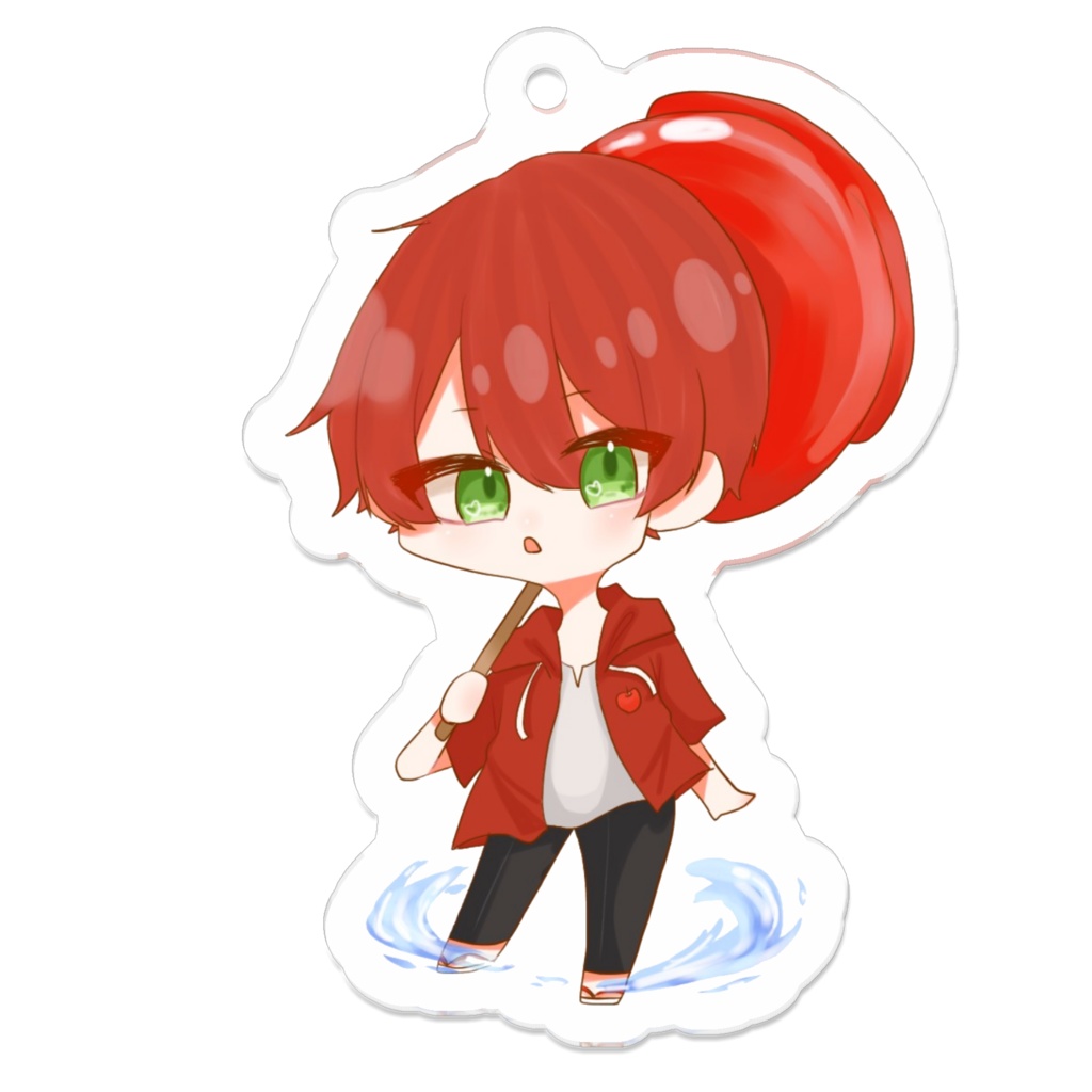 りんごアメのアクキー(全身)