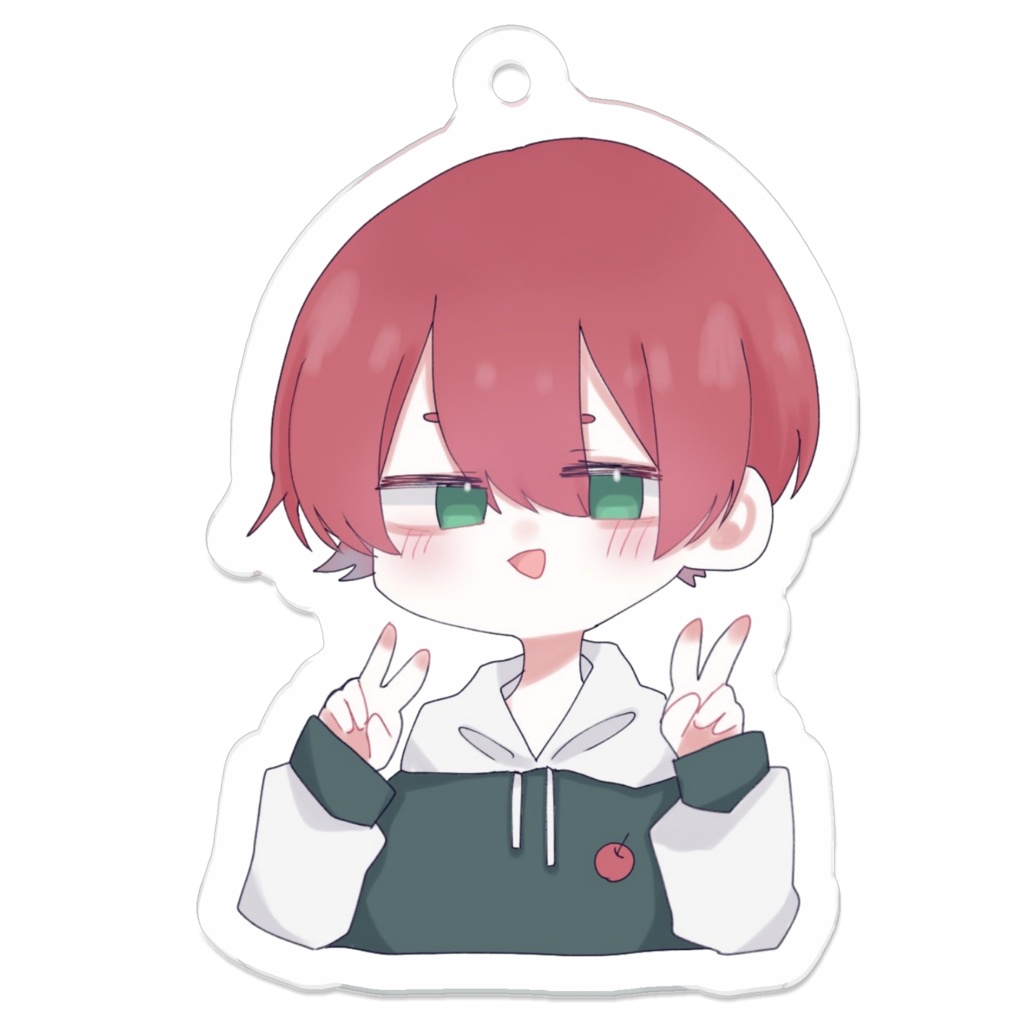 りんごアメのアクリルキーホルダー