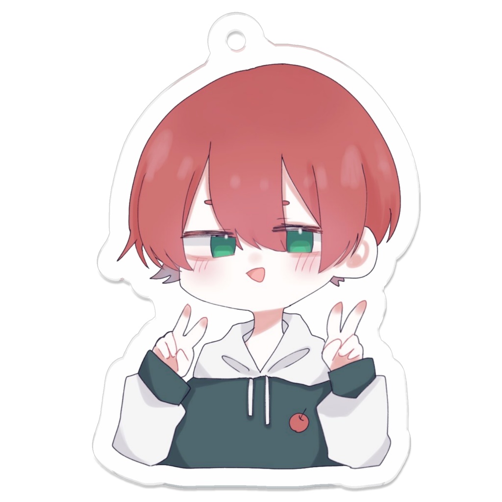 りんごアメのアクリルキーホルダー