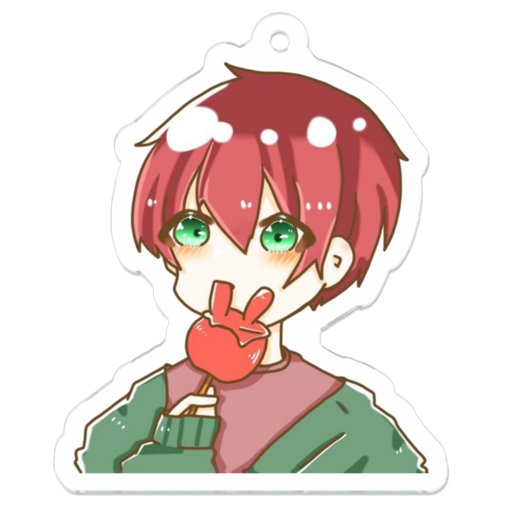 りんごアメのアクリルキーホルダー