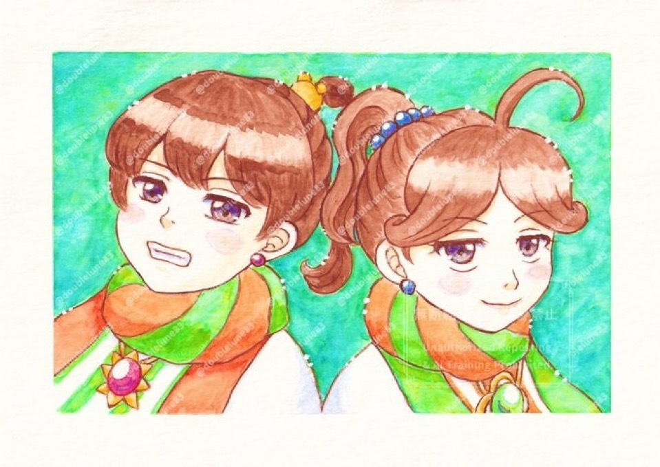 FF4 パロム&ポロム B6イラスト