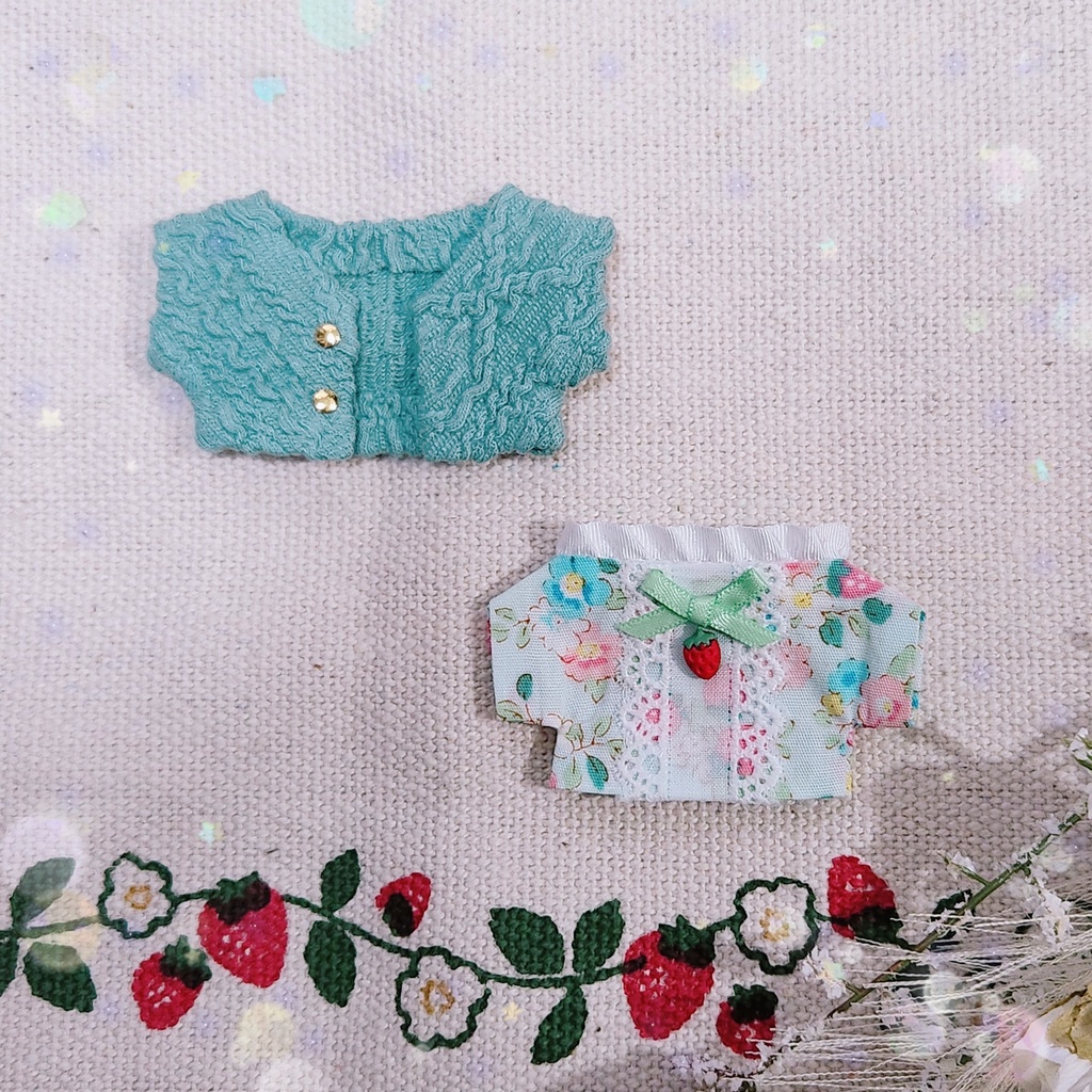 10cm/🍓ストロベリーフラワー コーデ🌼