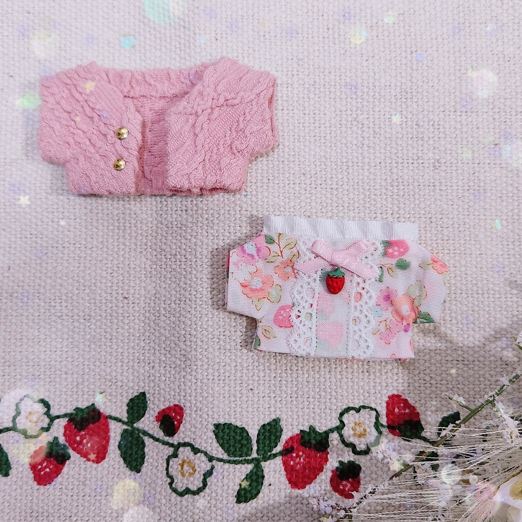 10cm/🍓ストロベリーフラワー コーデ🌼