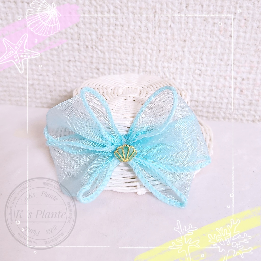 10-12cm/シフォンリボン カンカン帽