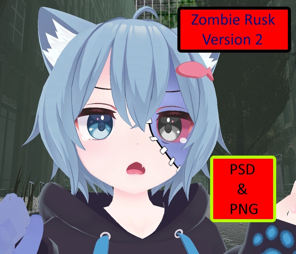 Free Zombie Skin for RUSK 『ラスク』 + Ver 2