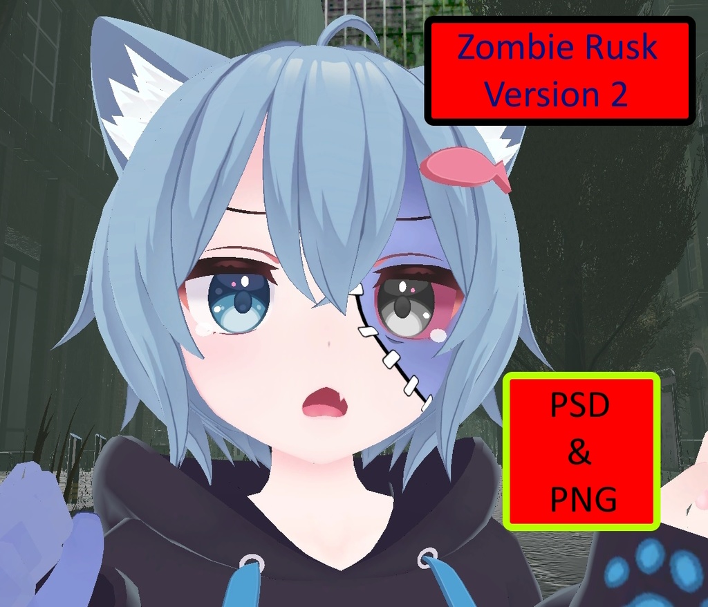 Free Zombie Skin for RUSK 『ラスク』 + Ver 2