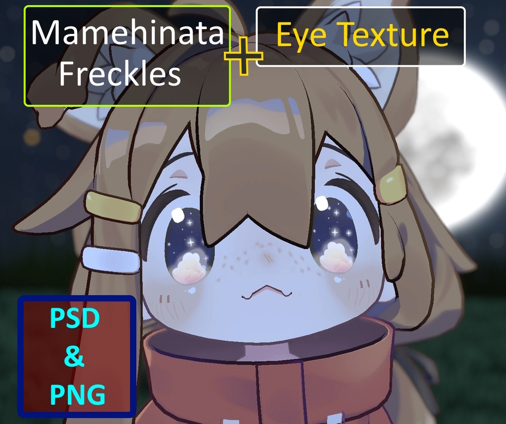 [まめひなた] Freckles, Face Make up and Eye Texture for Mamehinata