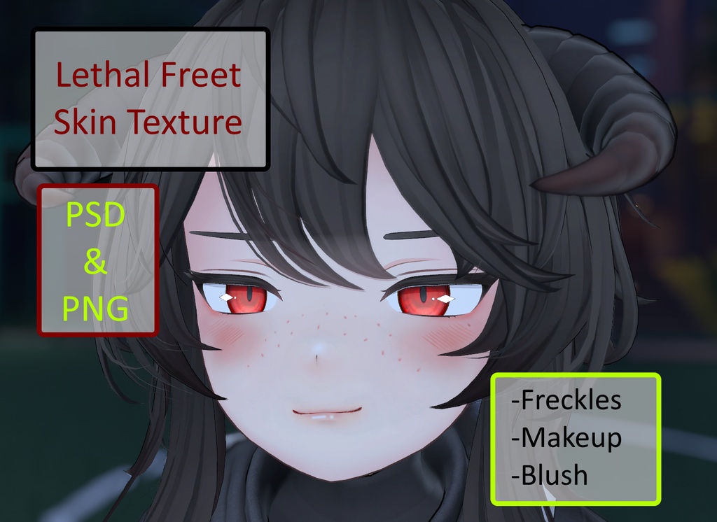 【リーサルフリート】Freckles & Makeup Texture for Lethal Freet