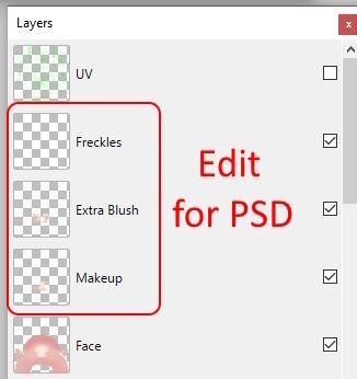 【リーサルフリート】Freckles & Makeup Texture for Lethal Freet