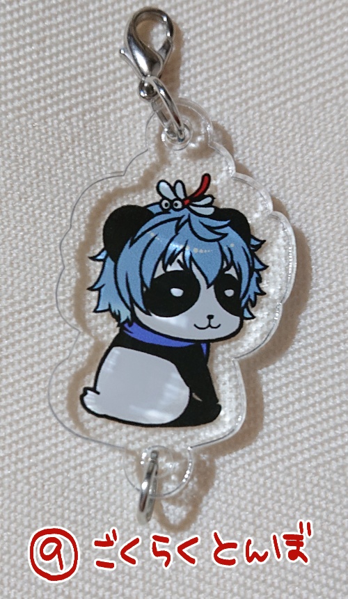 パンダのカンカン&トントン連結アクリルチャーム