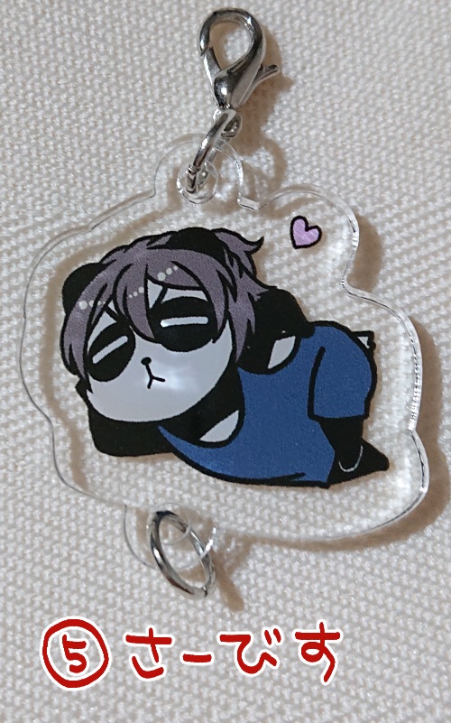 パンダのカンカン&トントン連結アクリルチャーム