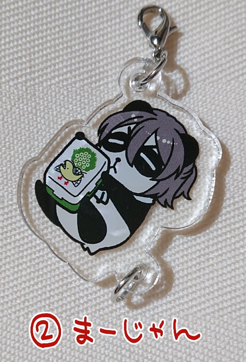 パンダのカンカン&トントン連結アクリルチャーム