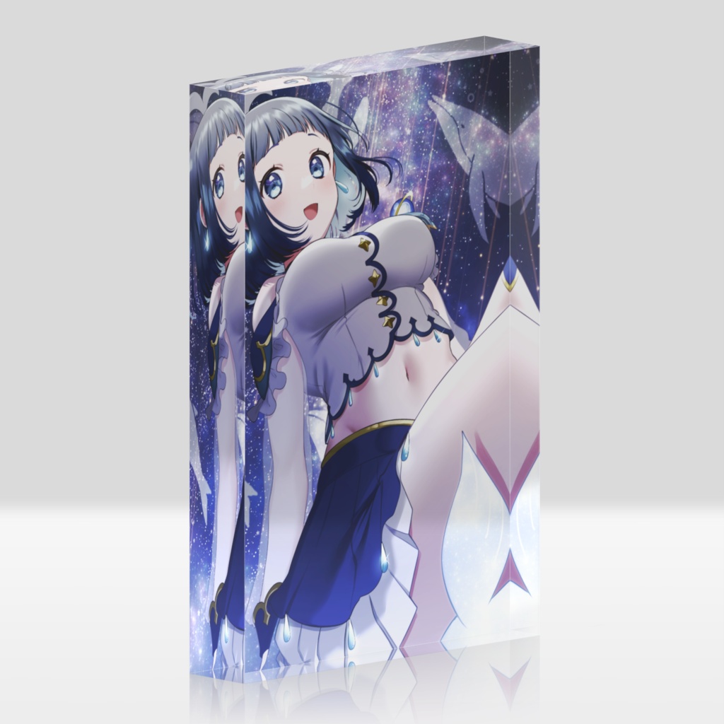 流れ星くじら子 アクリルブロック