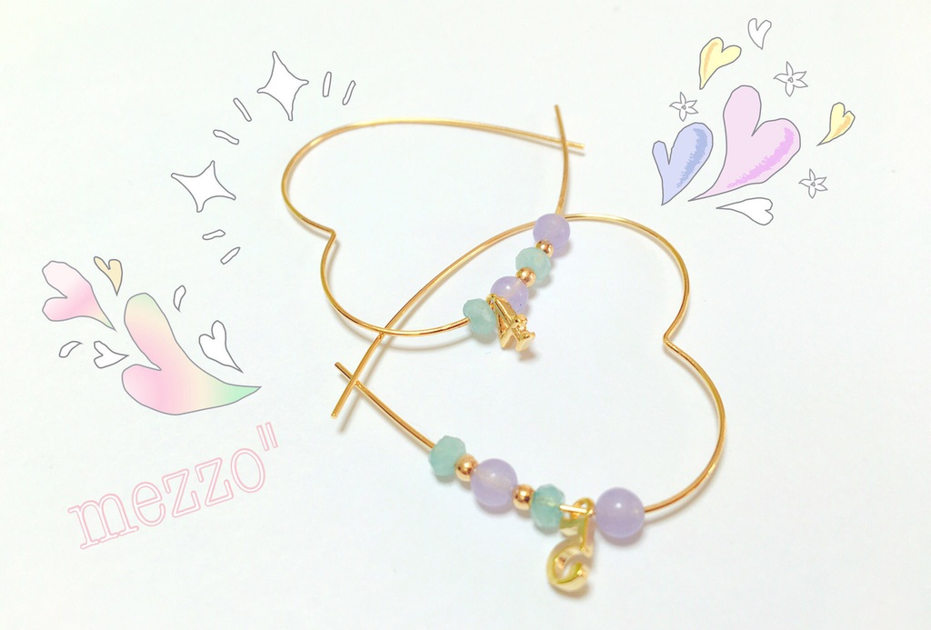 ◇mezzo"モチーフハートピアス