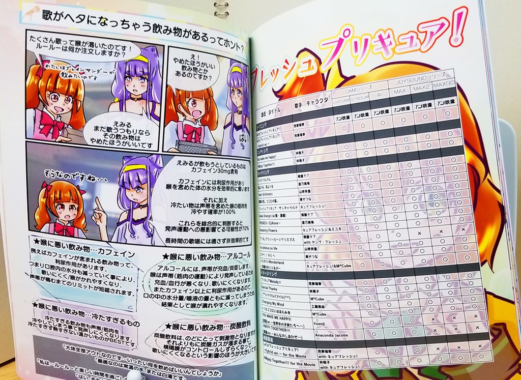 プリキュアカラオケ歌本