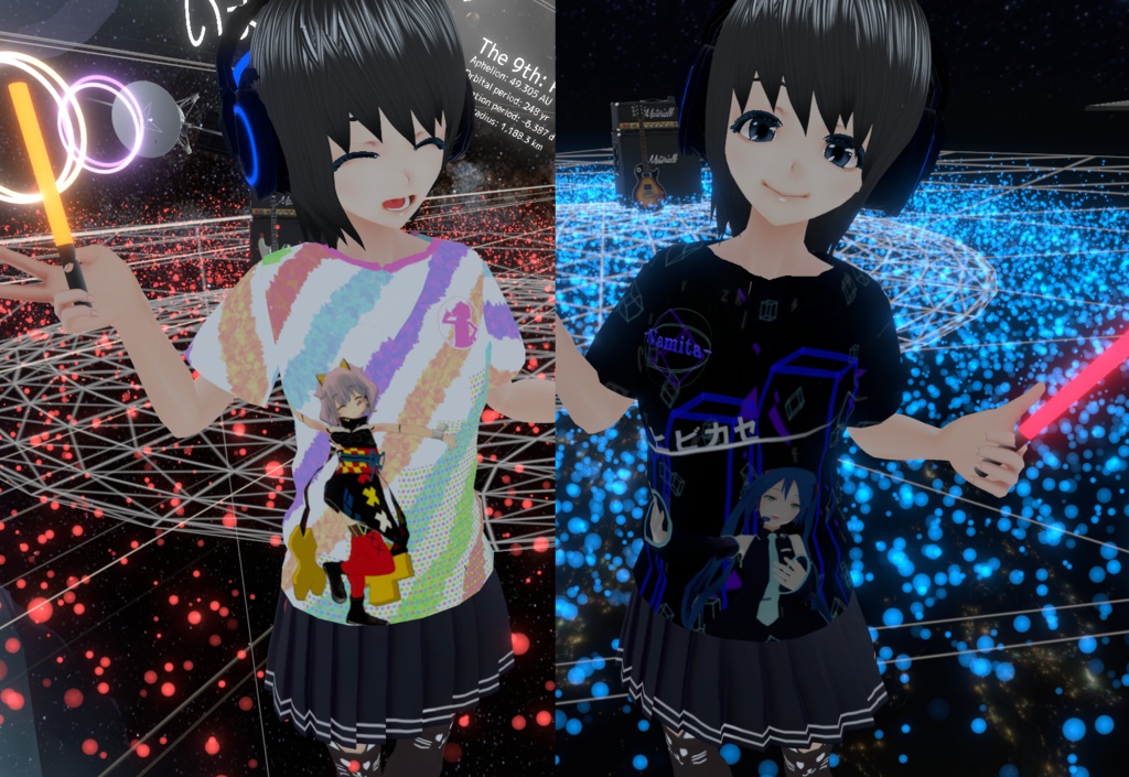 【VRoid用テクスチャ】ファングッズ グラフィックTシャツ【なみたさん&YORIMIYAさん】