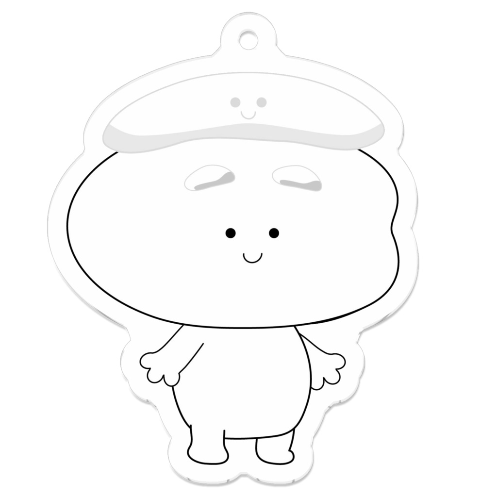 おもちさんアクリルキーホルダー001 50 x 50 (mm)
