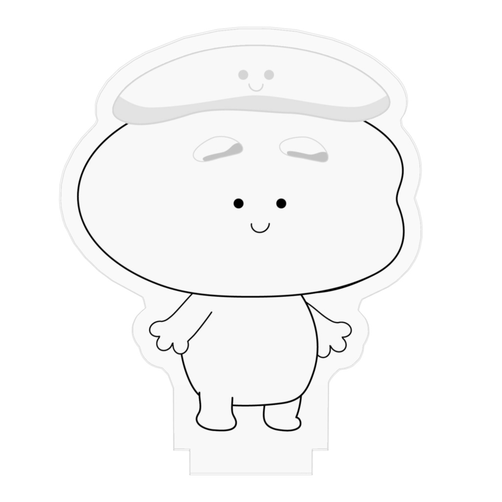 おもちさんアクリルフィギュア001 50x50mm