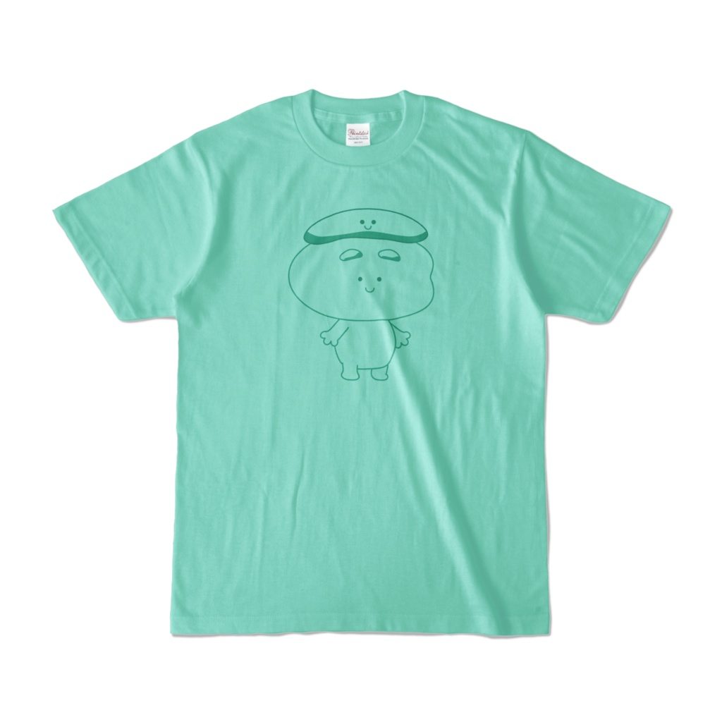 おもちさんカラーTシャツ - アイスグリーン (淡色)001