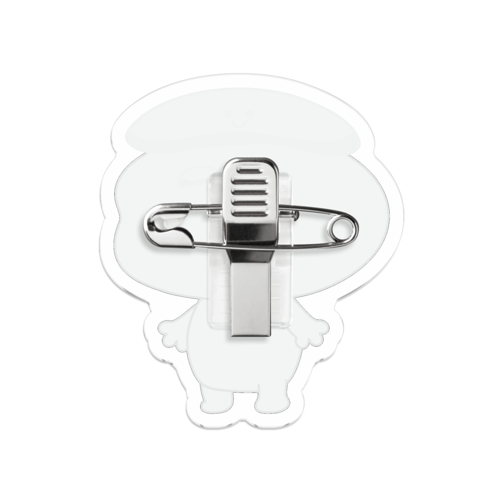 おもちさんアクリルバッジ001 - 50 x 50 (mm)