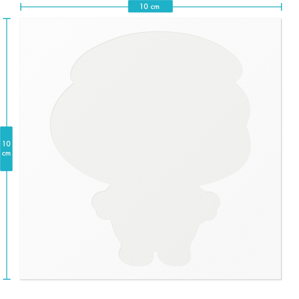 おもちさんステッカー001 - 100 x 100 (mm)